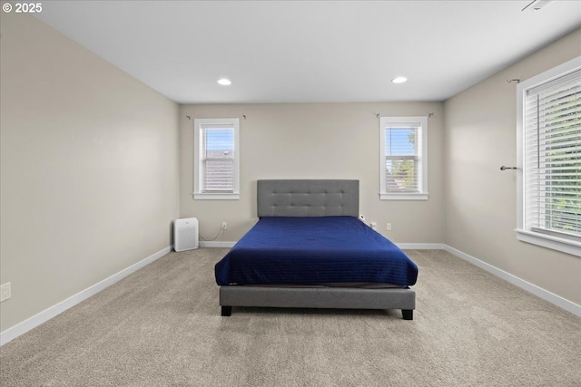 2410 S Heather St, Cornelius, OR 97113 - carpeted bedroom featuring baseboards, multiple windows, and recessed lighting