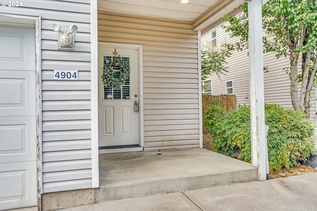 view of doorway to property