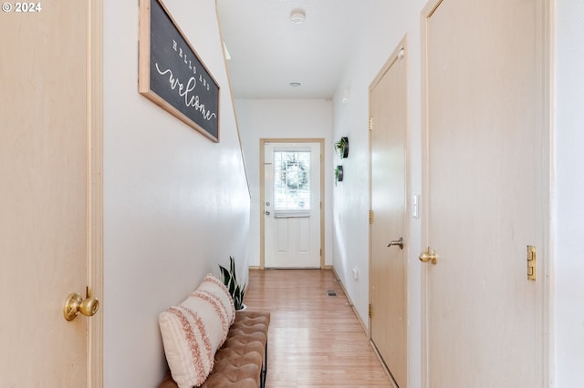 entryway featuring light hardwood / wood-style floors