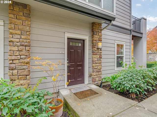 view of doorway to property