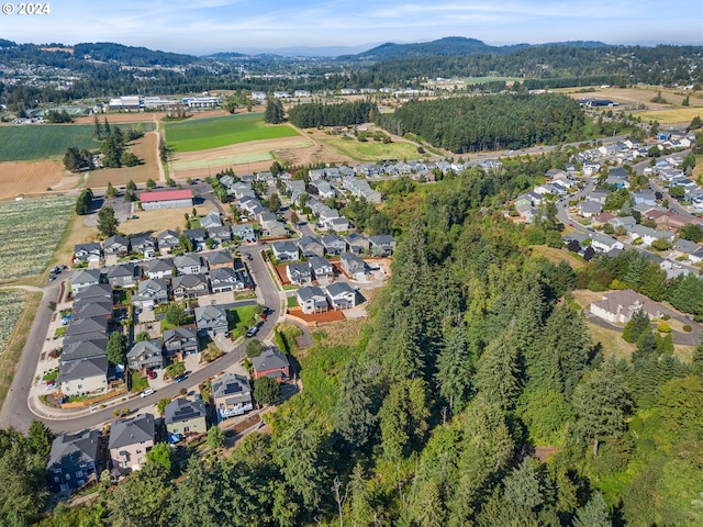 aerial view with a residential view