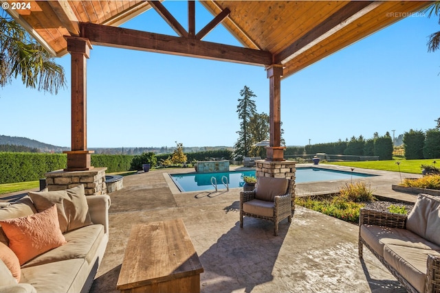 view of patio with outdoor lounge area