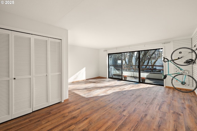 interior space with hardwood / wood-style flooring