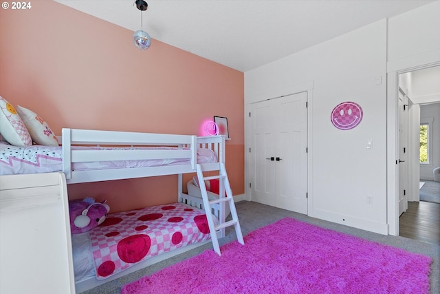 bedroom with wood-type flooring