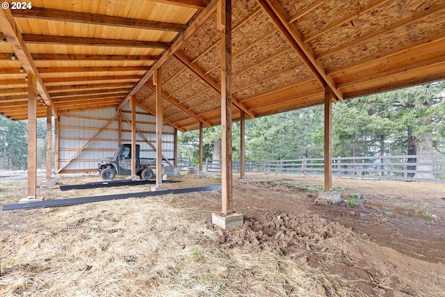 view of horse barn