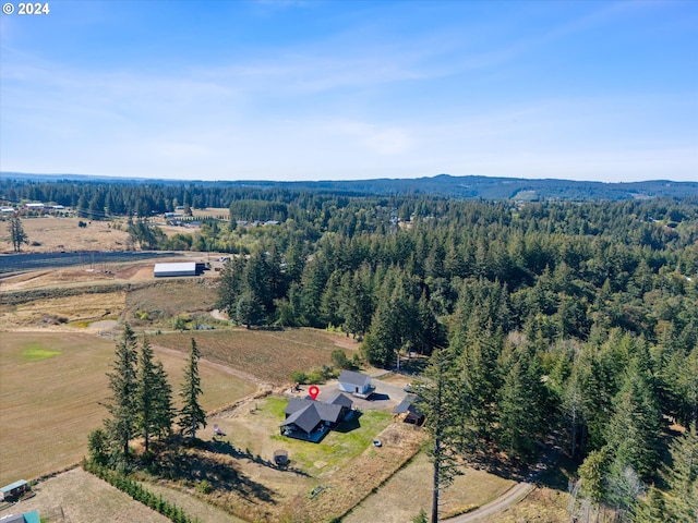 drone / aerial view featuring a rural view