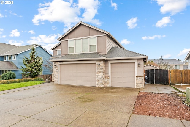 view of front facade with a garage