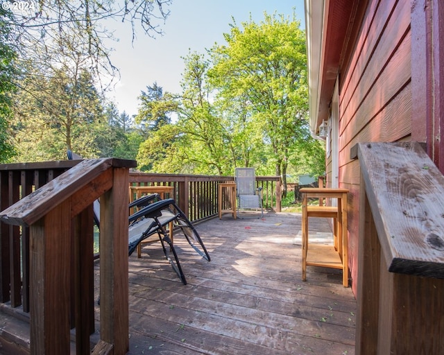 view of wooden deck