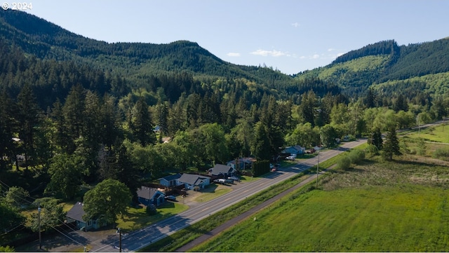 bird's eye view featuring a mountain view