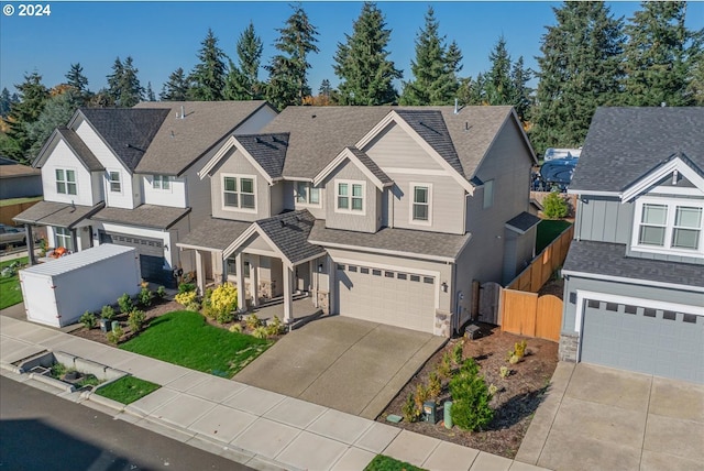 view of front of house featuring a garage