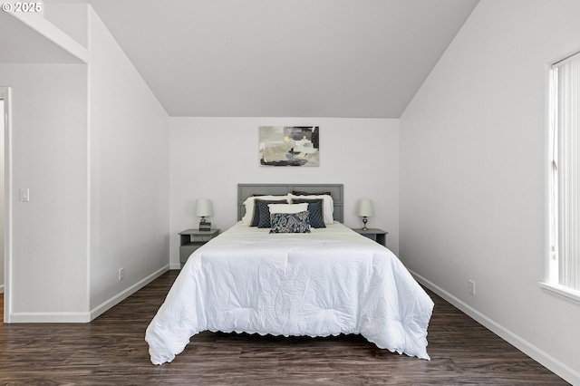 1157 Yew St, Junction City, OR 97448 - bedroom featuring lofted ceiling, baseboards, and wood finished floors