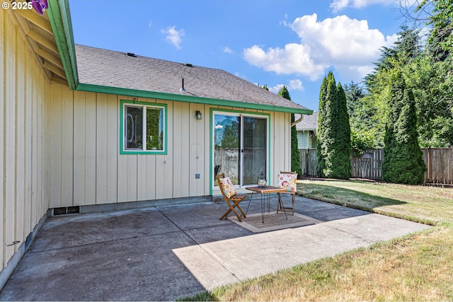 1157 Yew St, Junction City, OR 97448 - back of house featuring a patio area and a shingled roof