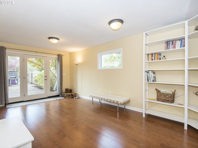 interior space with a healthy amount of sunlight and dark wood-type flooring