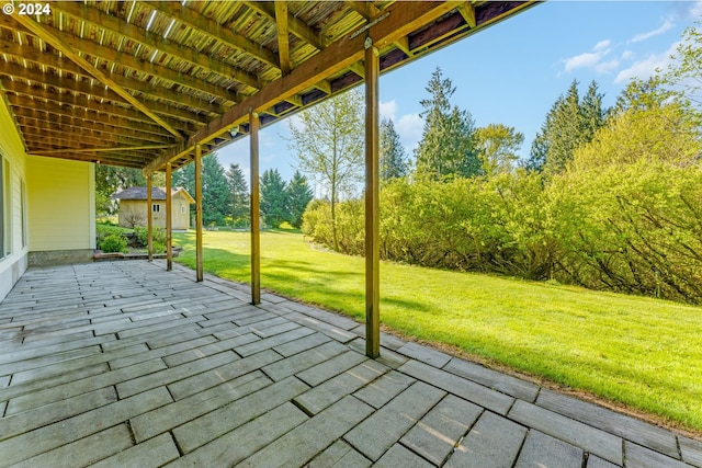 2201 NW Carty Rd, Ridgefield, WA 98642 - view of patio with an outdoor structure and a shed