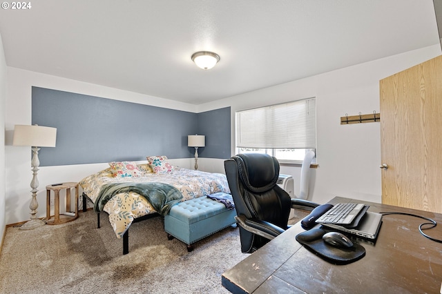 bedroom with carpet
