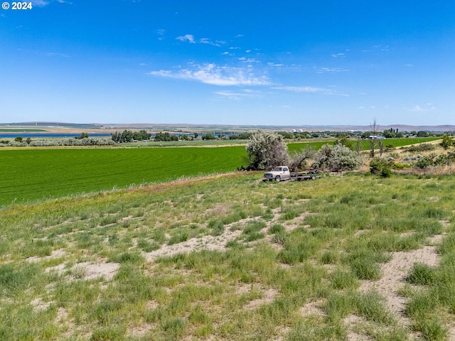 bird's eye view with a rural view