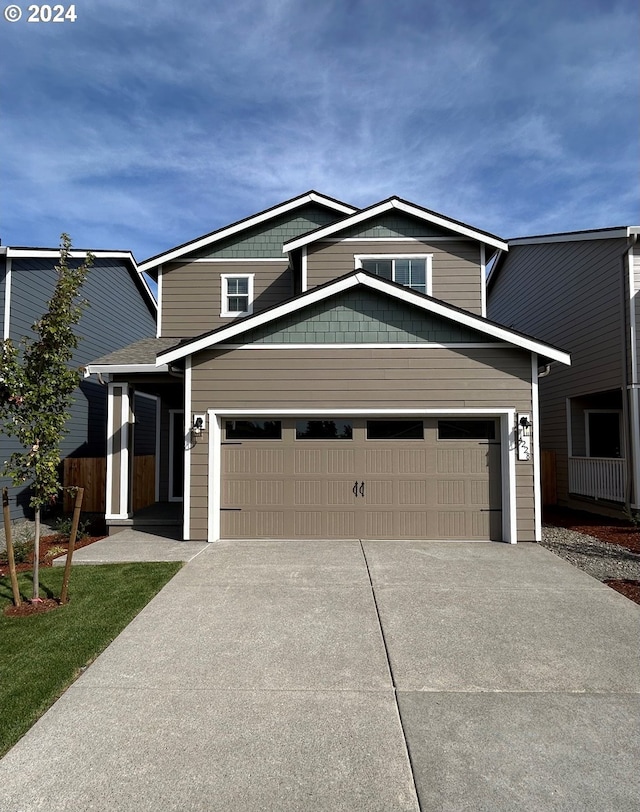 view of front of house featuring a garage