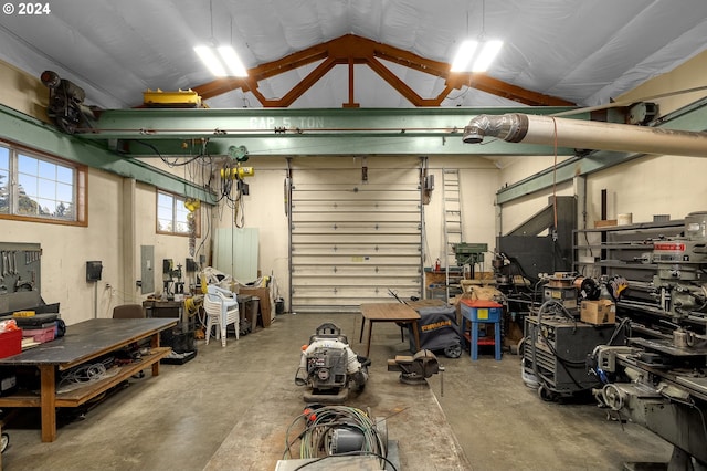 22750 SW Rosedale Rd, Beaverton, OR 97078 - garage featuring a workshop area and electric panel