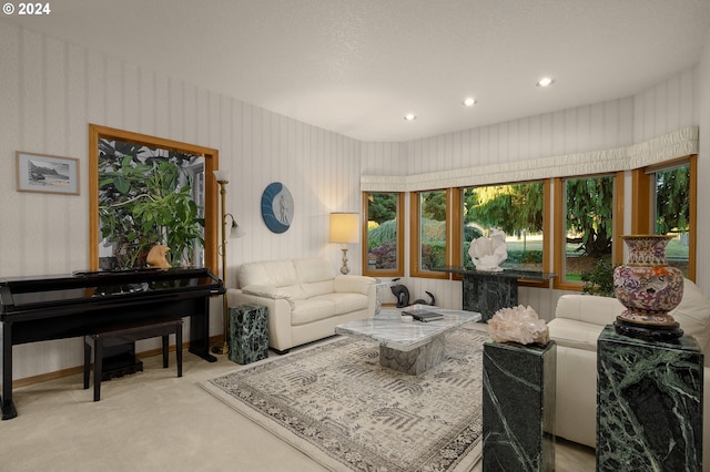 22750 SW Rosedale Rd, Beaverton, OR 97078 - living room featuring baseboards, carpet flooring, and recessed lighting