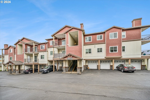 view of property with a garage