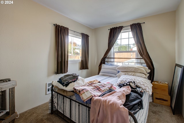 view of carpeted bedroom