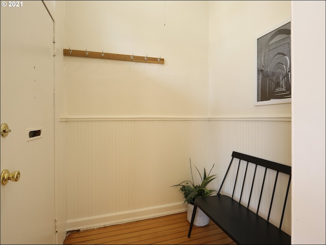 interior space with wood-type flooring