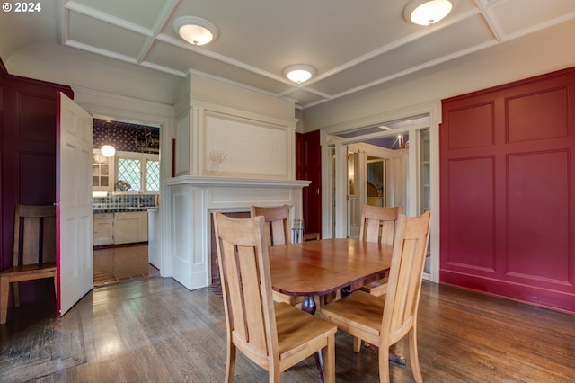 1709 NW Aspen Ave, Portland, OR 97210 - dining room featuring a decorative wall and dark wood finished floors
