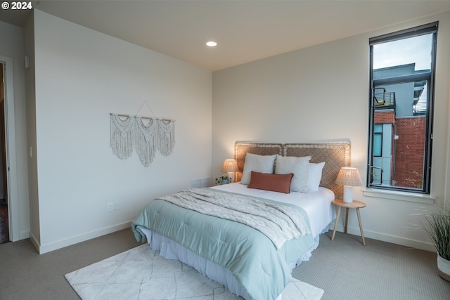 view of carpeted bedroom