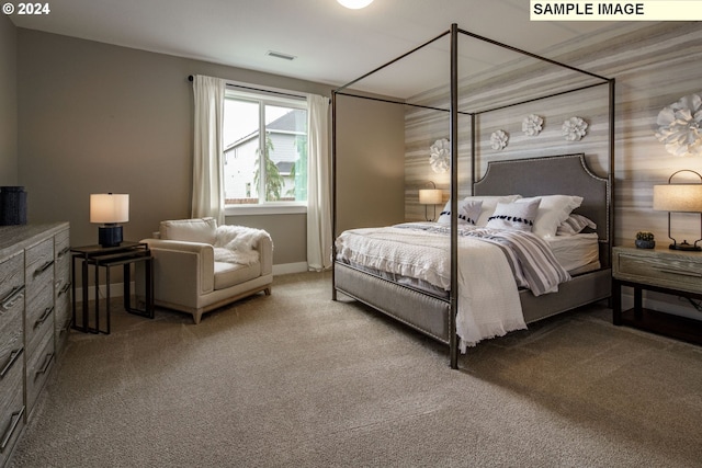 bedroom featuring carpet flooring