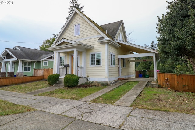 bungalow-style house with covered porch