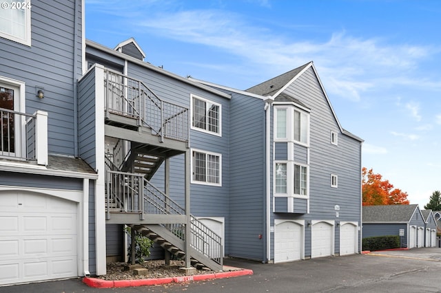 view of home's exterior with a garage