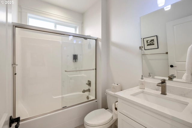 4116 S 16th Way, Ridgefield, WA 98642 - bathroom featuring bath / shower combo with glass door, toilet, and vanity