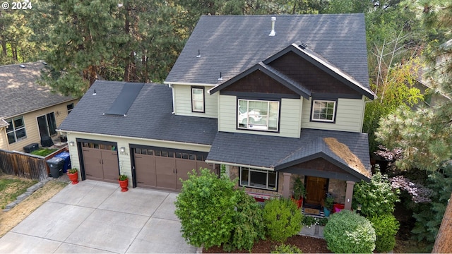 craftsman house featuring a garage