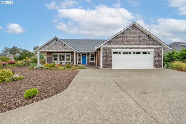 craftsman inspired home with a garage