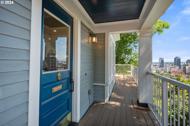 view of wooden deck