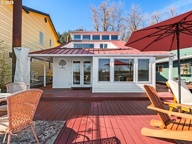 14581 NW Larson Rd Unit 7, Portland, OR 97231 - wooden deck featuring french doors