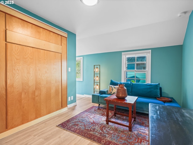 14581 NW Larson Rd Unit 7, Portland, OR 97231 - living area featuring baseboards and wood finished floors