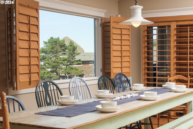 view of dining room