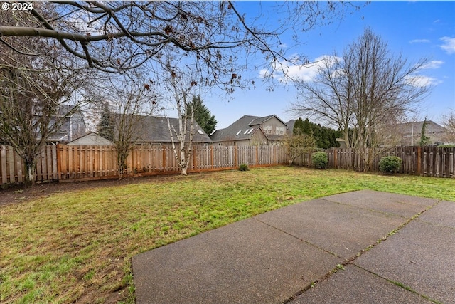 view of yard with a patio