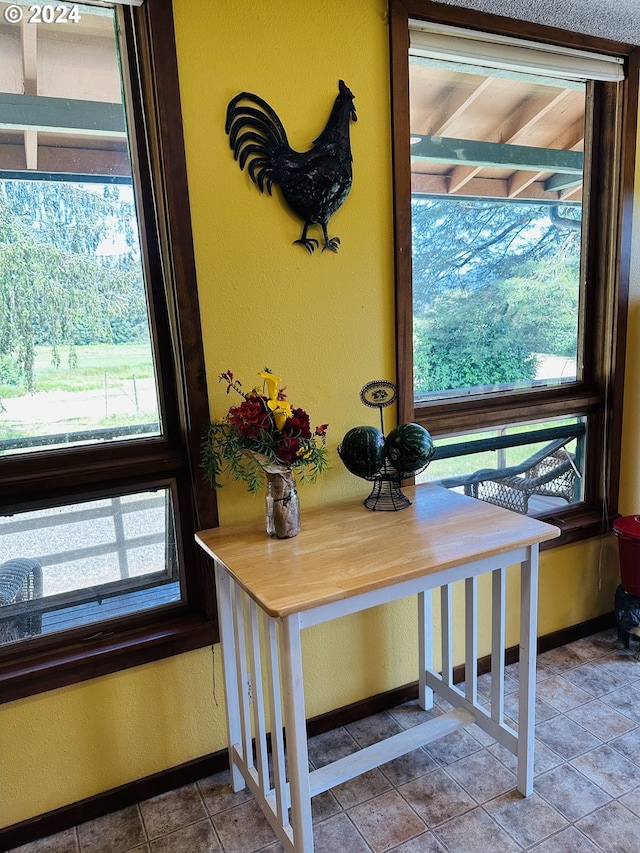 view of tiled dining area