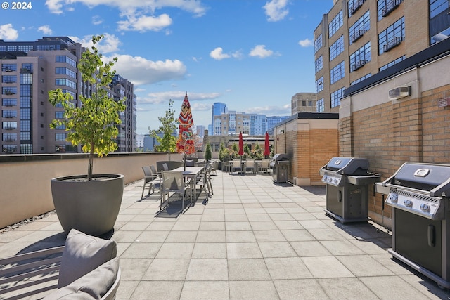 view of patio / terrace featuring a grill