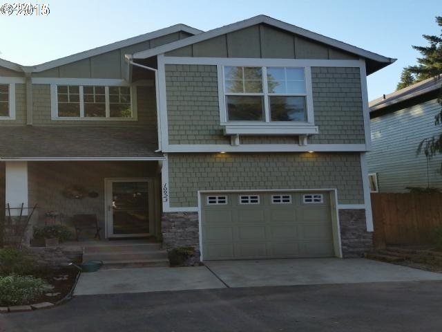 view of front of home featuring a garage