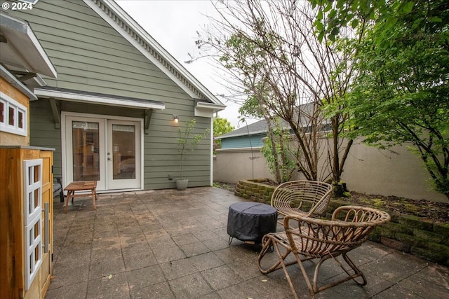 view of patio with french doors