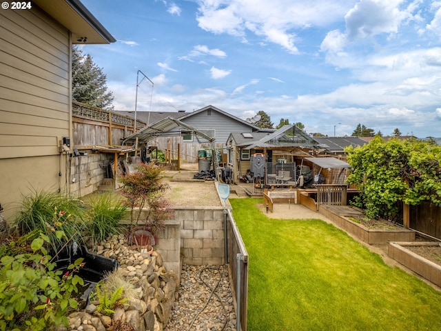 view of yard with a patio