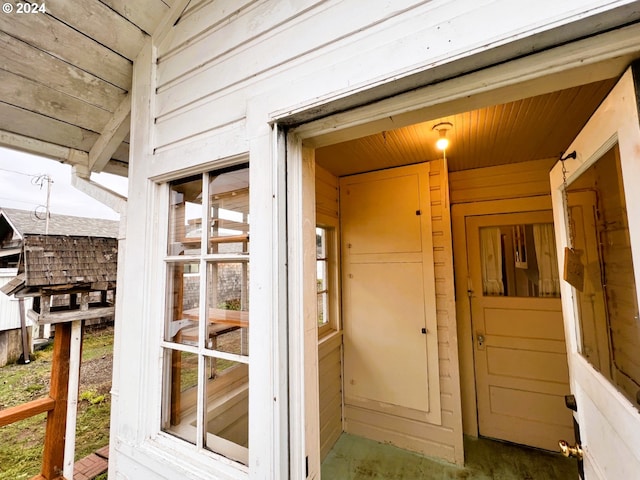 view of doorway to property