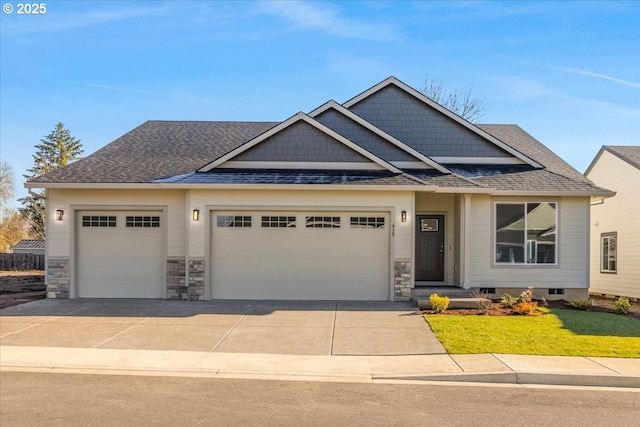 craftsman-style house with a garage