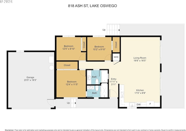 818 Ash St, Lake Oswego, OR 97034 - home floor plan