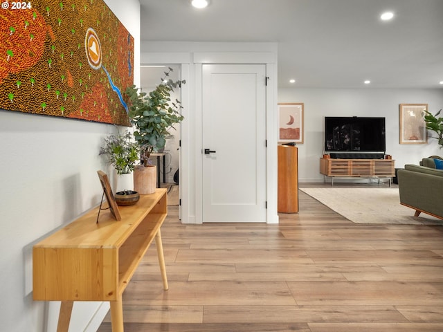 818 Ash St, Lake Oswego, OR 97034 - corridor with recessed lighting and wood finished floors