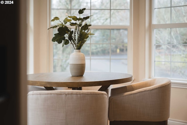 view of dining space