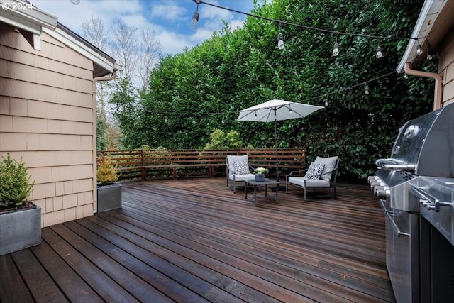 view of wooden deck